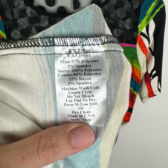 Uncle Frank | Tonya Orange Artistic Print Mini Shift Dress - Picture 11 of 11